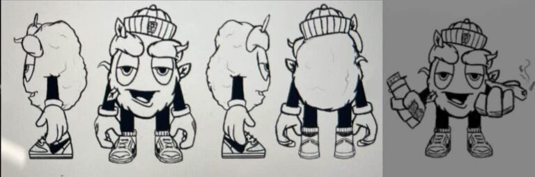 Peewees Friends Adam Green Figurine Joint Holder Early Sketches