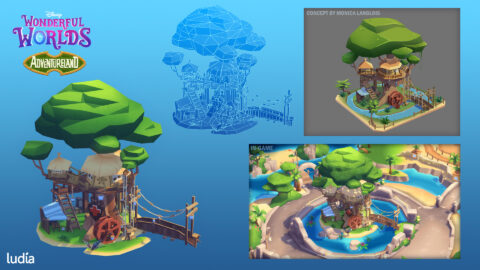 Disney Wonderful Worlds Environment 3D Art Adventureland
