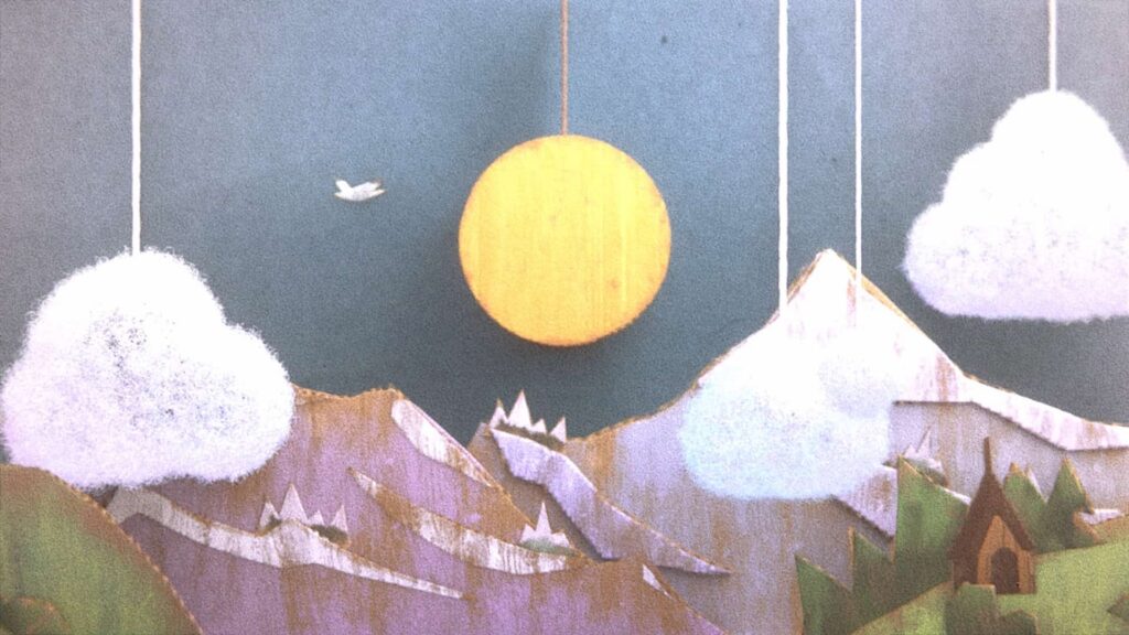 Alex Nicol Poppip Simple Fires Cardboard stop motion animation still