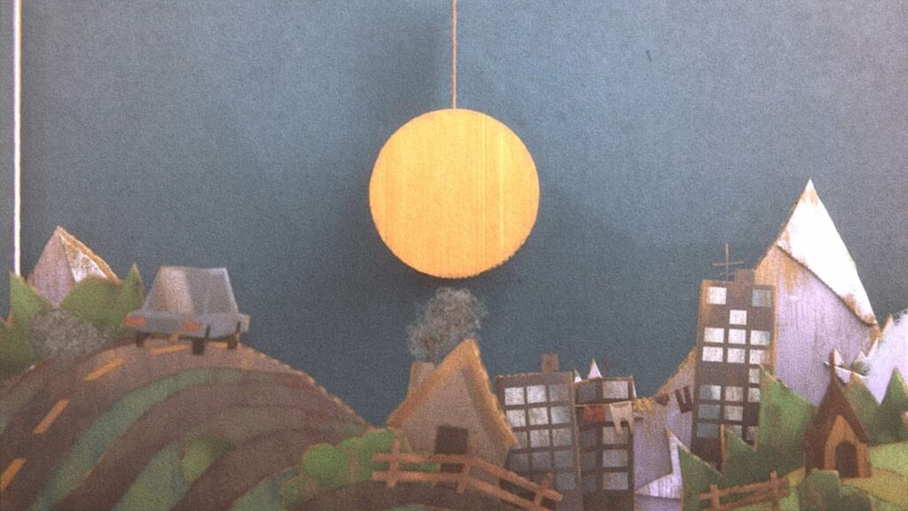 Alex Nicol Poppip Simple Fires Cardboard stop motion animation still