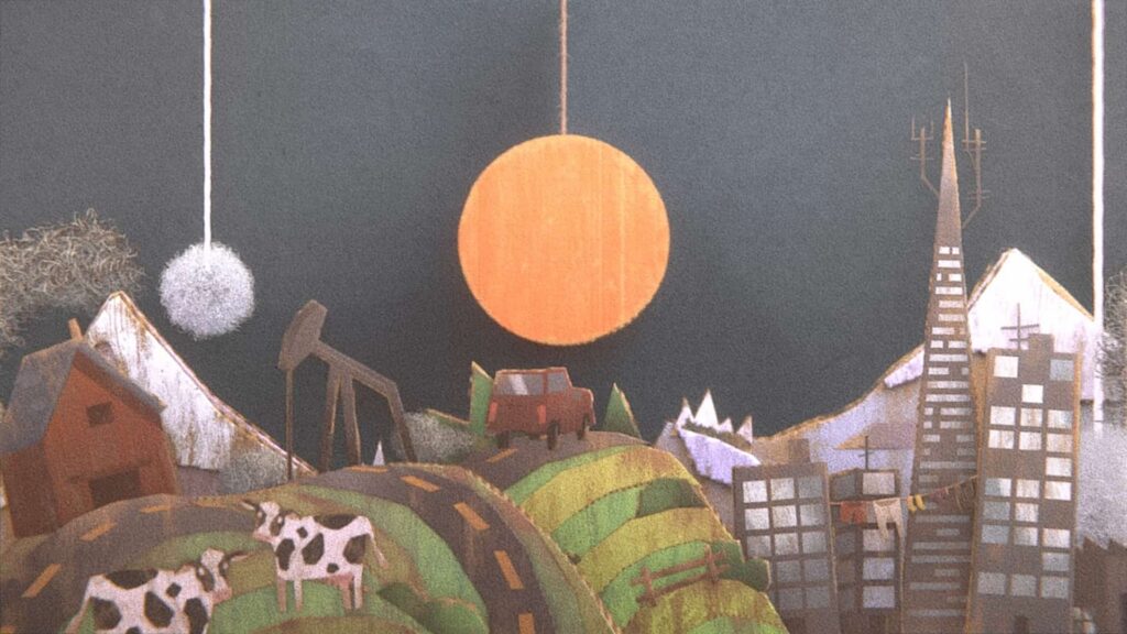 Alex Nicol Poppip Simple Fires Cardboard stop motion animation still