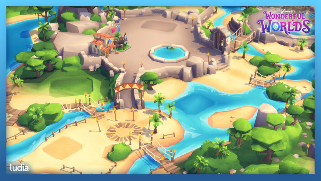 Disney Wonderful Worlds Environment 3D Art Adventureland