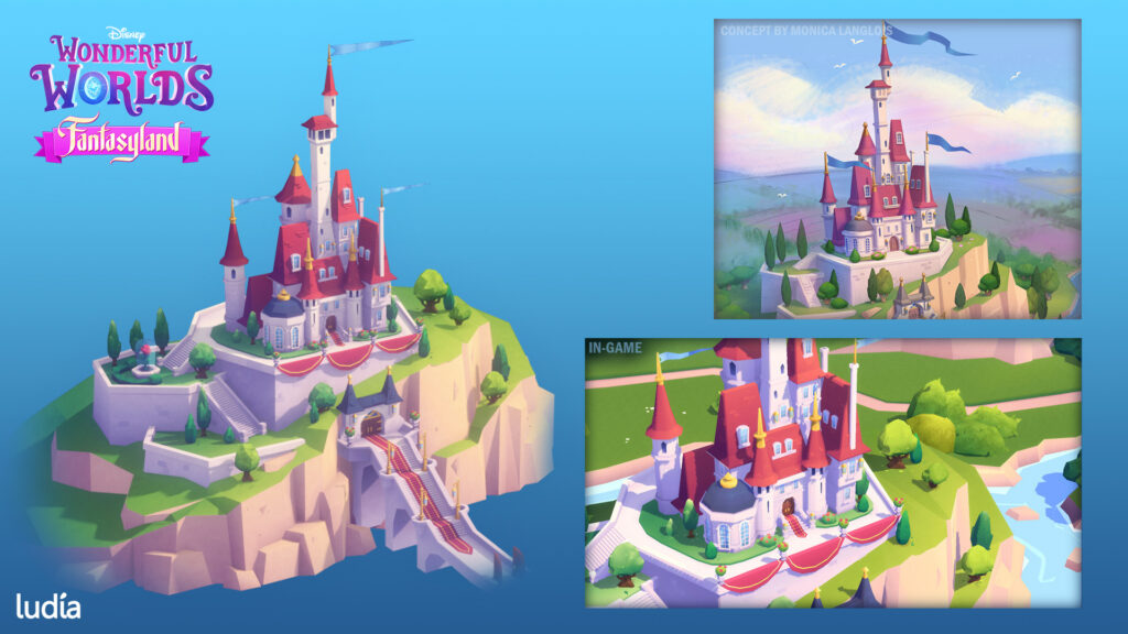 Disney Wonderful Worlds Environment 3D Art Fantasyland