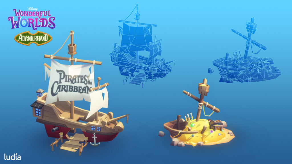 Disney Wonderful Worlds Environment 3D Art Adventureland