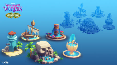 Disney Wonderful Worlds Environment 3D Art Adventureland