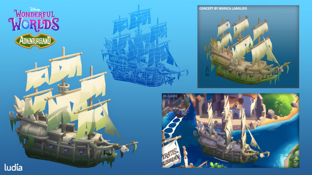 Disney Wonderful Worlds Environment 3D Art Adventureland