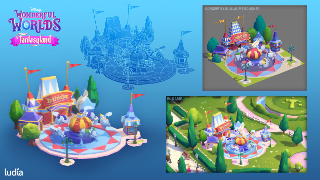 Disney Wonderful Worlds Environment 3D Art Fantasyland
