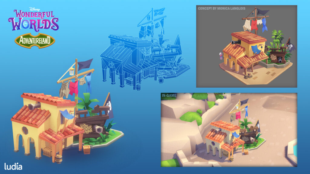 Disney Wonderful Worlds Environment 3D Art Adventureland