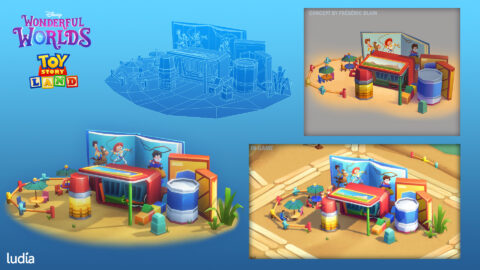 Disney Wonderful Worlds Environment 3D Art Toystoryland