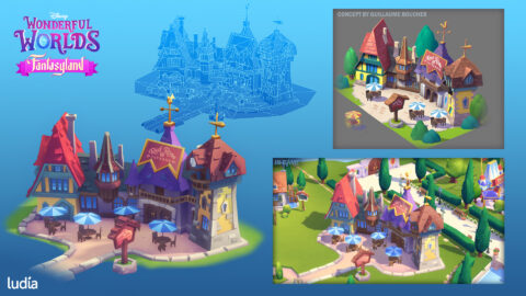 Disney Wonderful Worlds Environment 3D Art Fantasyland