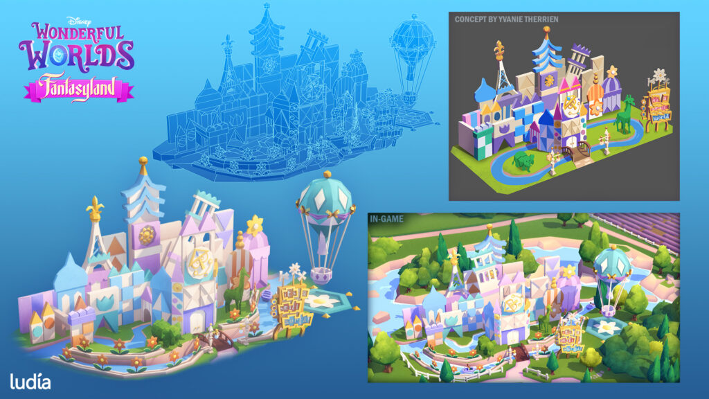 Disney Wonderful Worlds Environment 3D Art Fantasyland